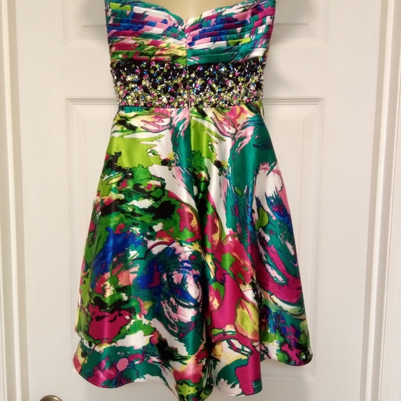 🆕 Colorful👗by Evenings by Allure 👗size 4💠- Picture 4 of 15